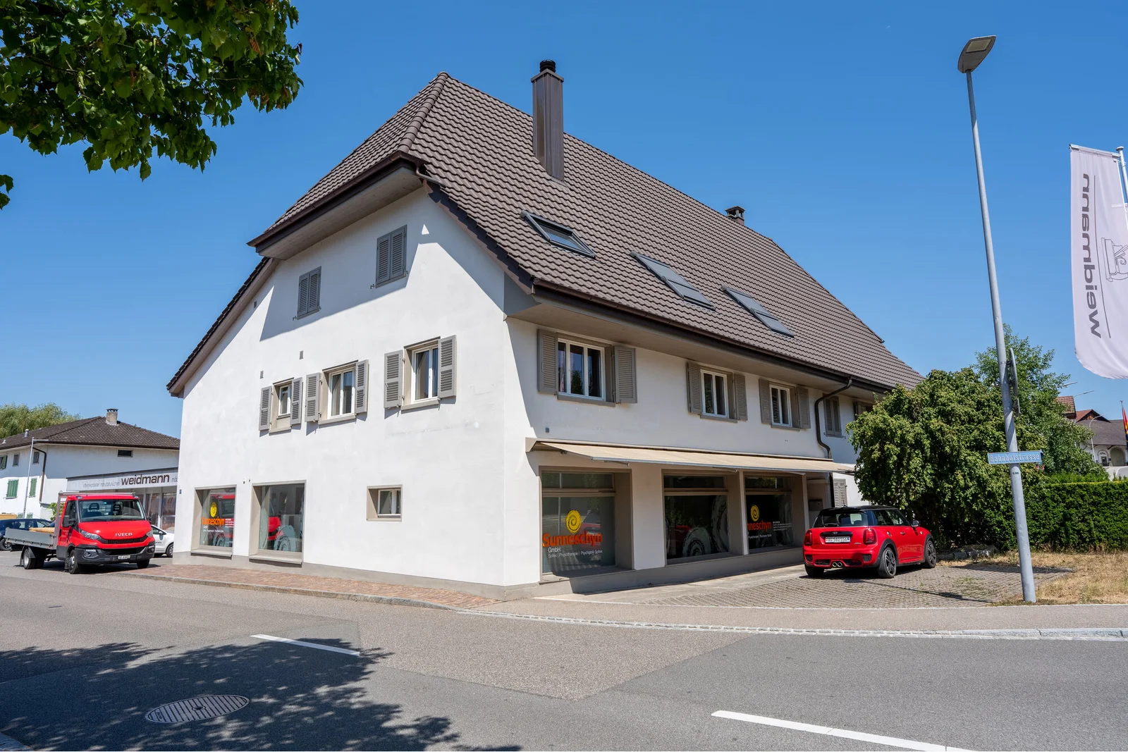 Gebäude der Spitex Sunneschyn an der Hauptstrasse in Möhlin.